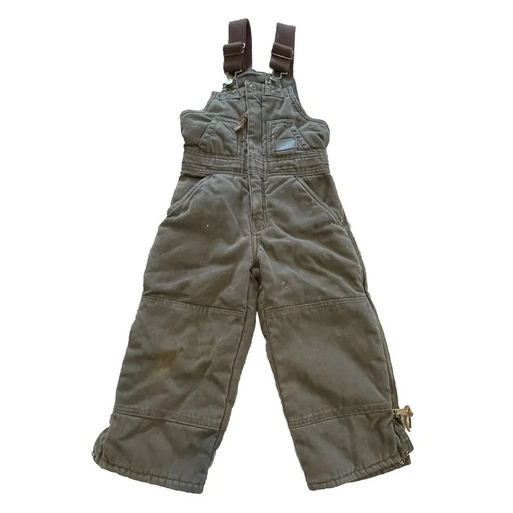 Walls Zero Zone‎ Insulated Youth Work Bib Coveralls Size 6 Regular Brown Kids